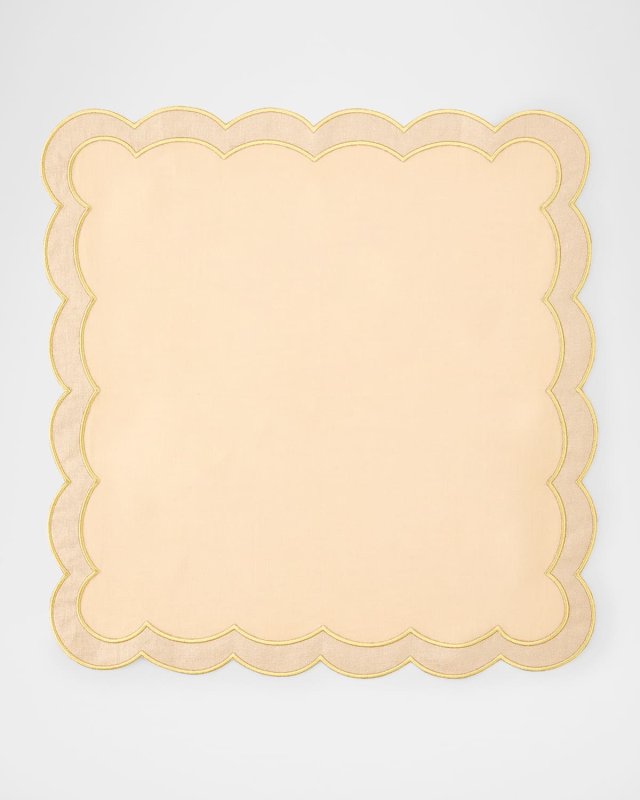 Earth Scalloped Border Napkin